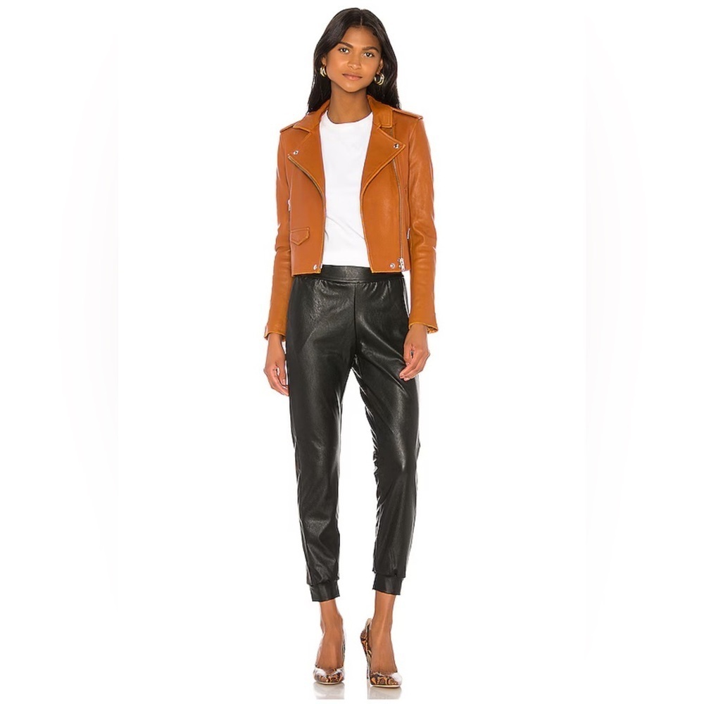 Commando Faux Leather Jogger in Black Revolve Size Medium Vegan Leather Moto